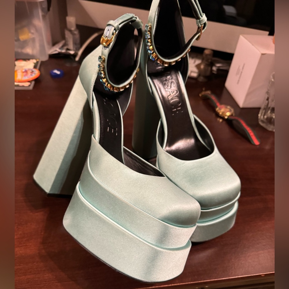 Versace Satin Platform Pumps EU 40